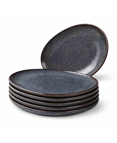 Porto Brasil Stoneware Oval Dessert Plates, Set of 6