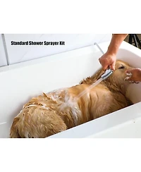 Aronkl Dog Shower Attachment Handheld Sprayer Diverter Wall Mount Universal Pet Bath Tool