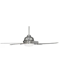 Casa Vieja 52" Capri Brushed Nickel Led Ceiling Fan w/ 24" Rod