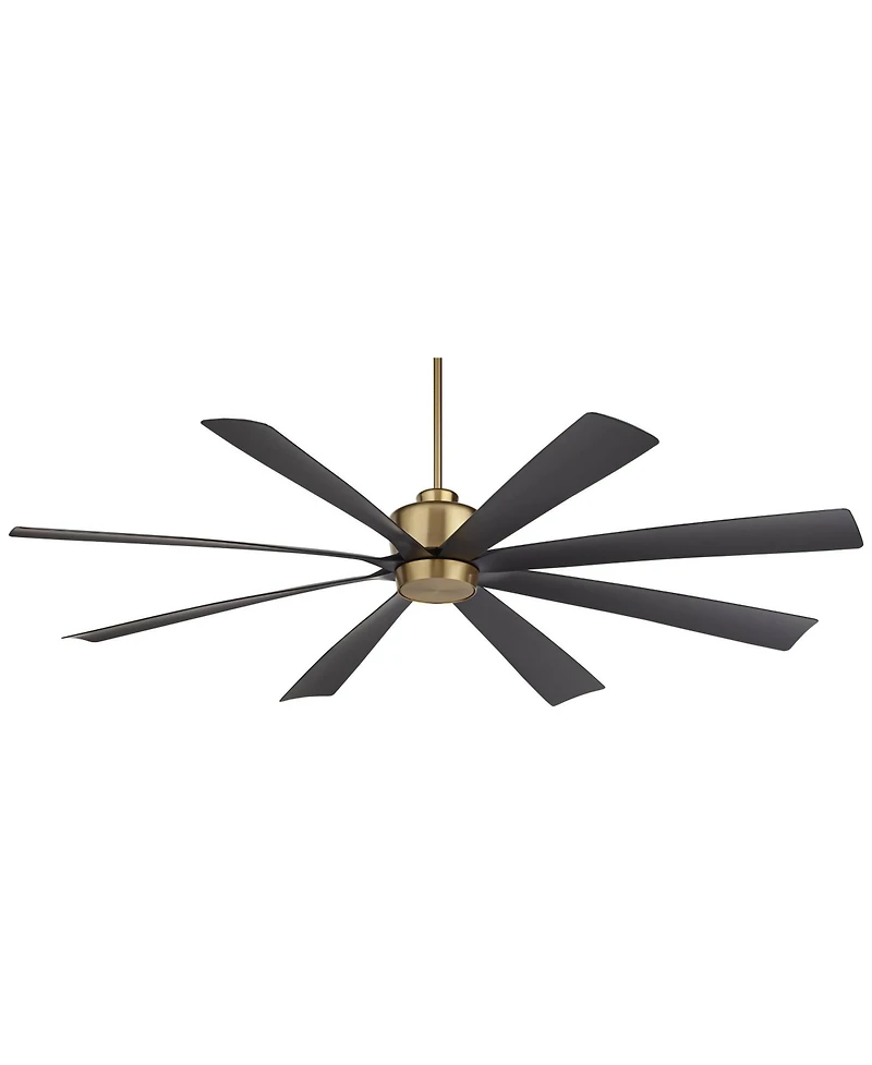 Casa Vieja 72" Grande Soft Brass Led Ceiling Fan with 18" Downrod