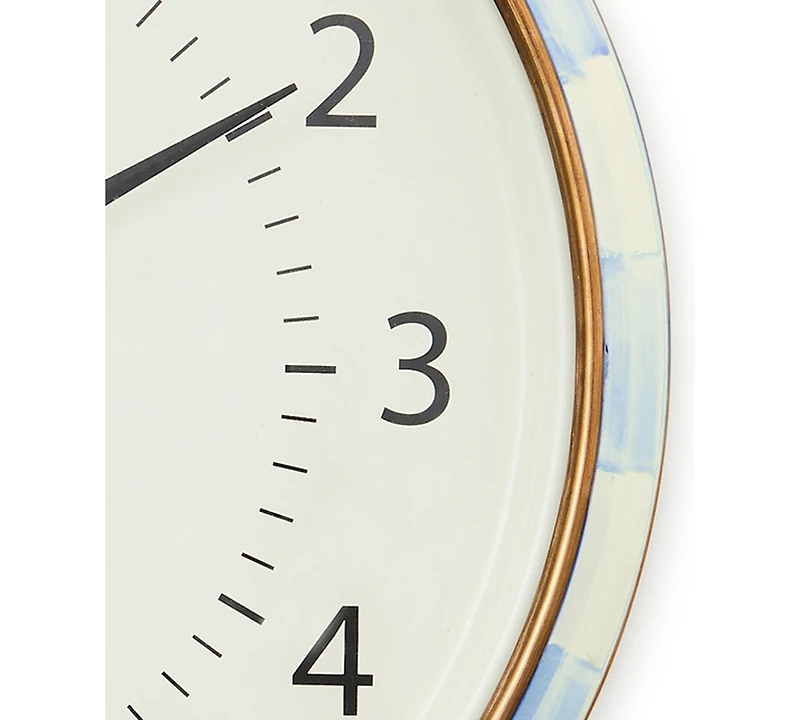 MacKenzie-Childs Sky Check School Wall Clock