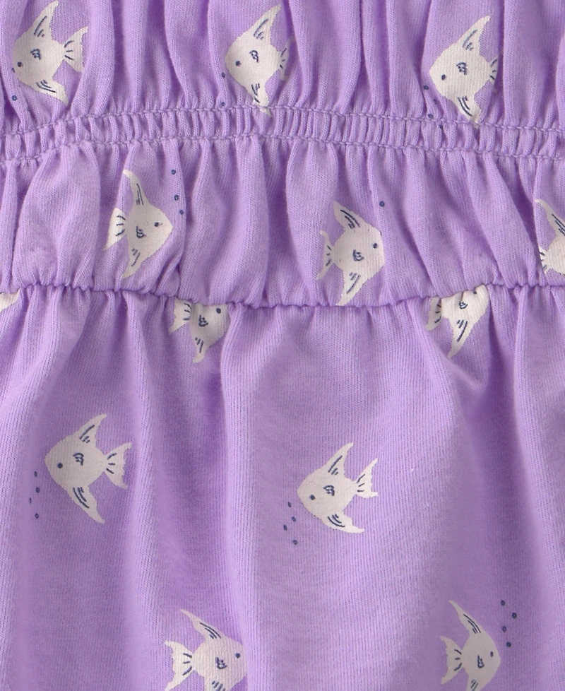 Carter's Baby Girls' Fish Print Top & Shorts with Headband, 3-Piece Set