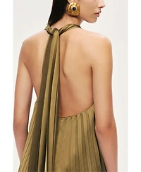 Nocturne Women's Pleated Halter Maxi Dress