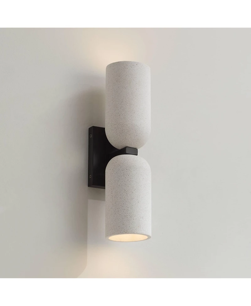 Possini Euro Design Amalfi High and Cement 2-Light Led Wall Sconce
