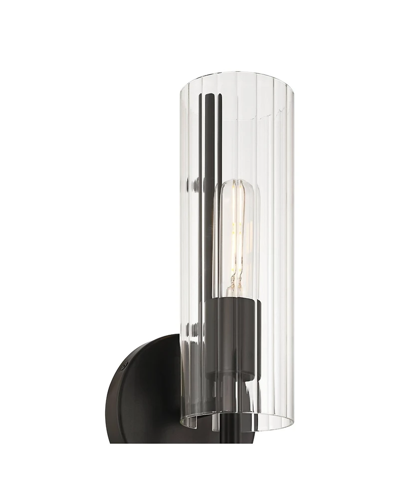 Possini Euro Design Taurus and Fluted Glass Wall Sconce