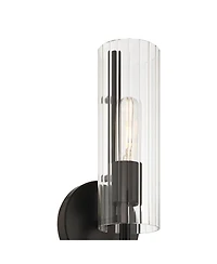 Possini Euro Design Taurus and Fluted Glass Wall Sconce