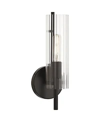 Possini Euro Design Taurus and Fluted Glass Wall Sconce