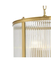 Possini Euro Design San Rocco Fluted Glass 3-Light Pendant Light