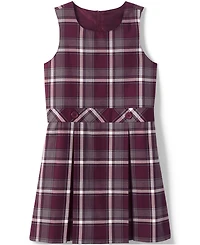 Lands' End School Uniform Girls Plaid Jumper Top of Knee