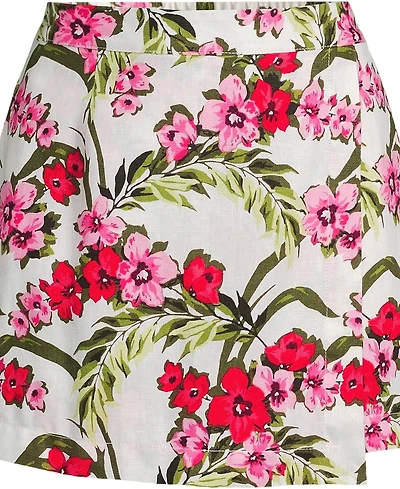 Lands' End Women's Linen Above the Knee Skort