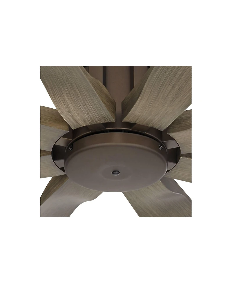Possini Euro Design Defender Industrial Rustic Indoor Outdoor Ceiling Fan Remote Oil Rubbed Weathered Rated Patio