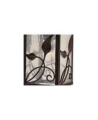 Franklin Iron Works French Garden Rustic Farmhouse Outdoor Wall Light Fixtures Set of 2 Metal 10 1/2" Clear Seedy Glass for Post Exterior