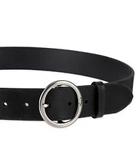 Levi's Women's Casual Suede and Leather Belt with Circular Center Bar Buckle