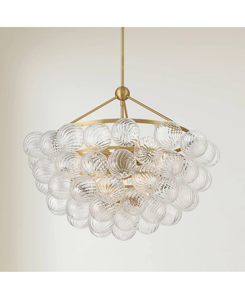Possini Euro Design Possini Euro Albaro 27"W Fluted Glass 9-Light Pendant Light