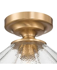 Possini Euro Design Possini Euro Vandross 15 3/4" Wide Warm Brass Cast Glass Ceiling Light