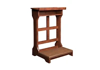 Aecojoy Acacia Wood Prayer Kneeler Bench with Storage Shelf and Soft Cushion, Comfortable Wooden Kneeling Meditation Seiza Stool for Praying
