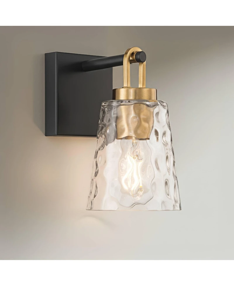 Possini Euro Design Possini Euro Shadia 9" High Brass Water Glass Wall Sconce