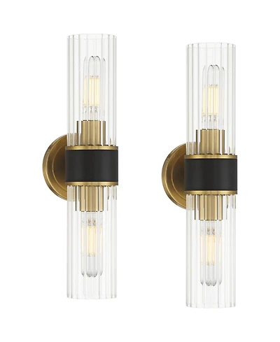 Possini Euro Design Idyl 16 1/4"H Warm 2-Light Bath Light Set of 2