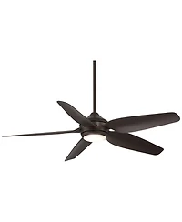 Casa Vieja 52" Modern Industrial Indoor Outdoor Ceiling Fan with Led Light Remote Control Bronze Damp Rated for Patio Exterior House Home Porch Gazebo