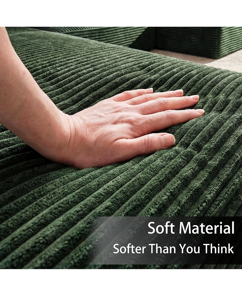 Famapy 3-Piece U-Shaped Sectional Sofa Set With Pillows