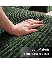 Famapy 3-Piece U-Shaped Sectional Sofa Set With Pillows