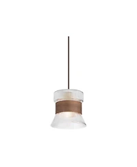Possini Euro Design Possini Euro Carasco 7 1/2" Wide Wood and Gold Mini Pendant Light