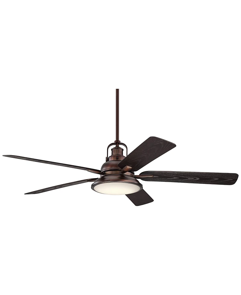 Casa Vieja 60" Wind and Sea Bronze Fan with Rod for 10-Ft Ceilings and Remote