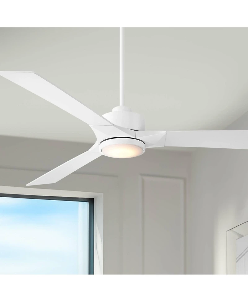 Casa Vieja 56" Kali Matte Led Damp Ceiling Fan with Remote