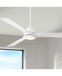 Casa Vieja 56" Kali Matte Led Damp Ceiling Fan with Remote