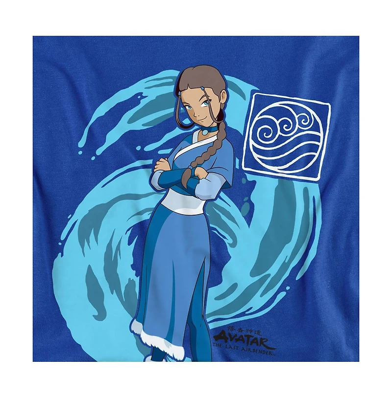 Logovision Men's Avatar The Last Airbender Katara Water Wave T-Shirt