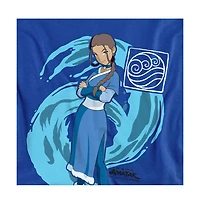 Logovision Men's Avatar The Last Airbender Katara Water Wave T-Shirt