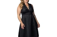 Kiyonna Plus Pin Up Boudoir Sleeveless Lace Cocktail Dress