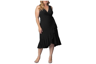 Kiyonna Plus Laguna Sleeveless Wrap Women's Dress