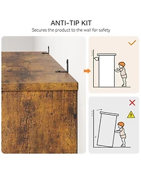 gaomon Tall Farmhouse 5-Tier Wooden Bookcase, Modern Storage Bookshelf