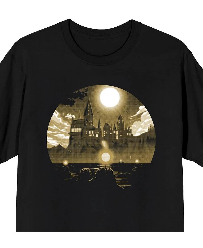 Harry Potter Men's Hogwarts First Year Half-Tone Crew Neck Short Sleeve T-shirt
