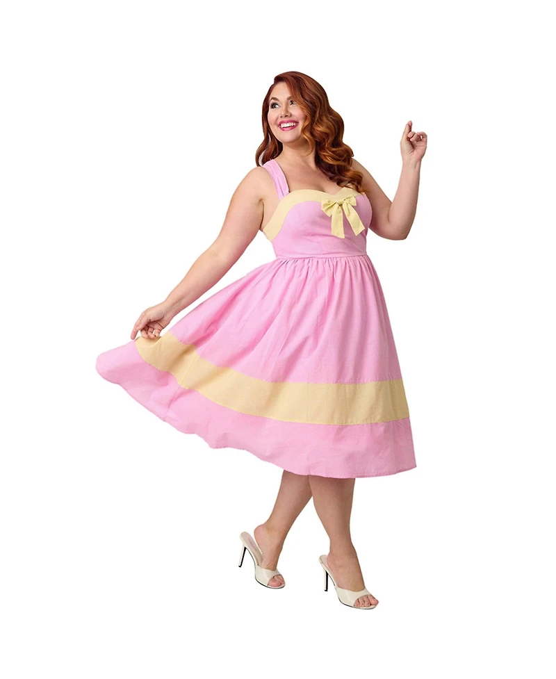 Unique Vintage Plus Picnic Pretty Swing Dress