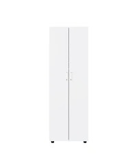 Flynama Double Door Armoire with 2 Storage Shelves and Hanging Rod for Bedroom Organization