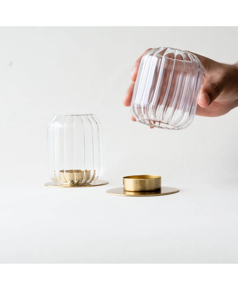 Fleck, Kira Glass Lantern - set of 2