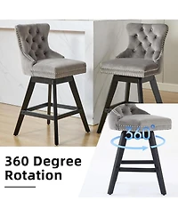 Rainsken Velvet Bar Stools Set of 2