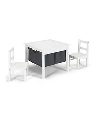 Sugift 2 in 1 Kids Activity Table and Chairs Set with Storage