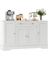 gaomon 55 in Modern Sideboard Buffet Cabinet with Storage, Wood Dining Room Cabinet with Drawer, Shelves & Doors, Slim Coffee Bar Station Credenzas