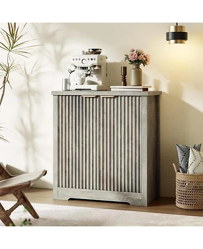 gaomon Buffet Sideboard Cabinet with Fluted Doors, Adjustable Shelves, Modern Accent Storage Console for Dining Room, Living Room