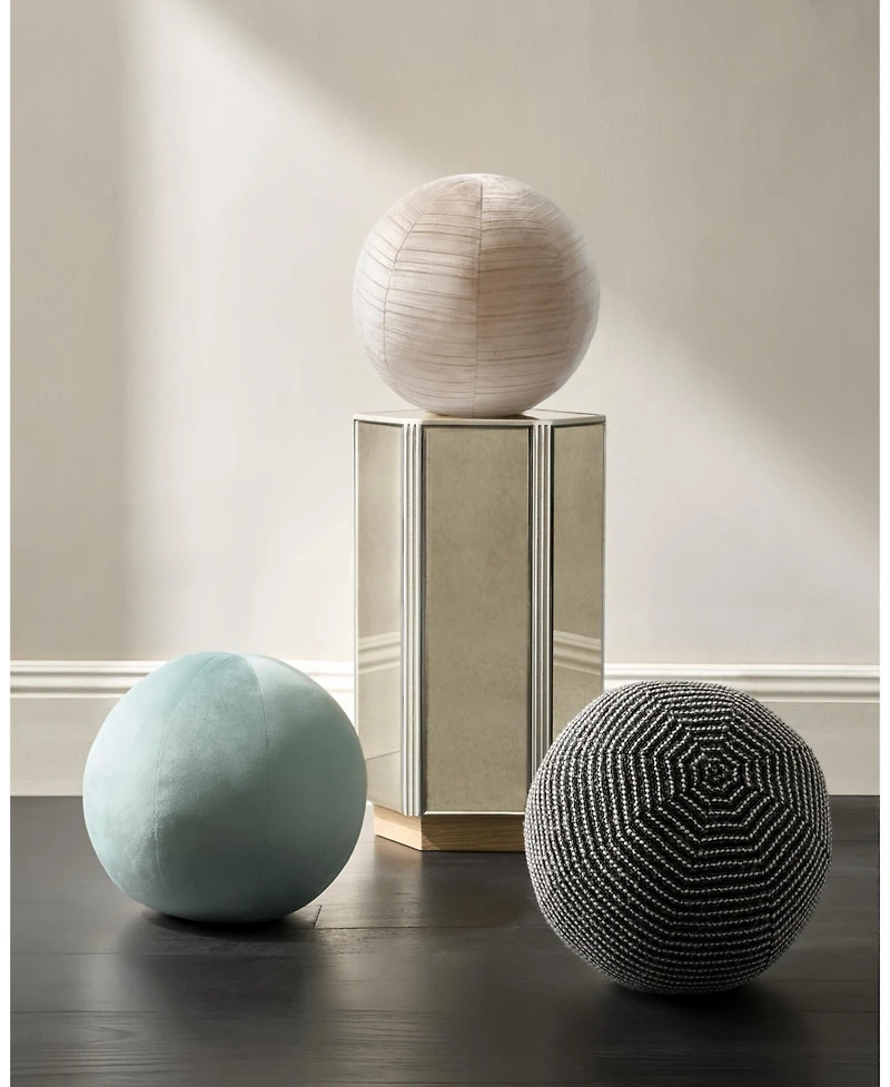 Z Gallerie Calia Stripe Ball Pillow