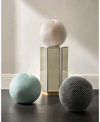 Z Gallerie Calia Stripe Ball Pillow