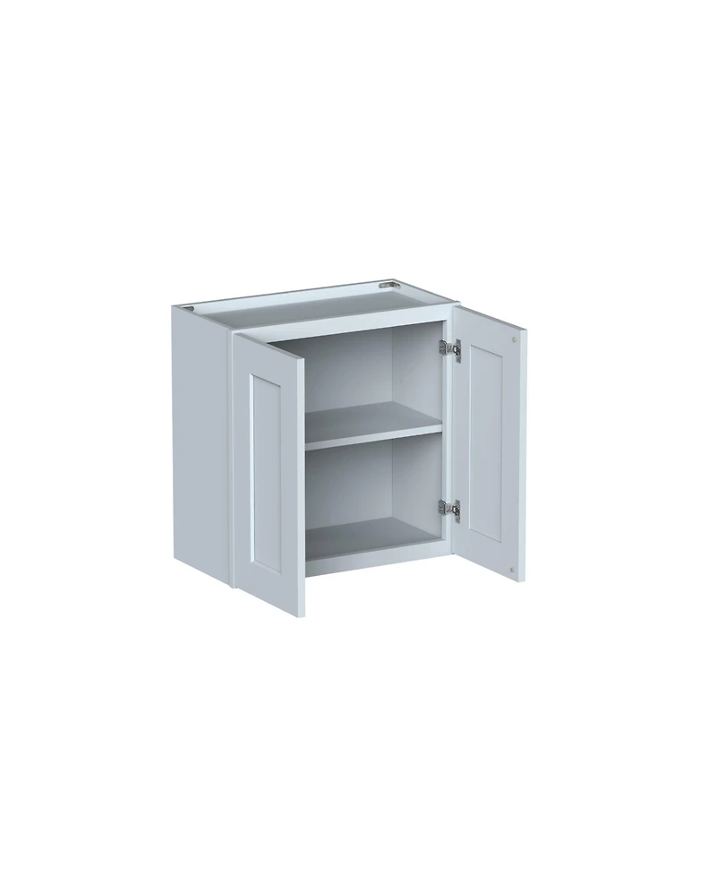 Boyel Living W24" Dove Wall Cabinet with Full Overlay Hdf Door for Custom Kitchen or Bathroom