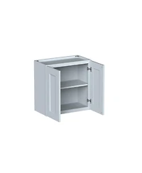 Boyel Living W24" Dove Wall Cabinet with Full Overlay Hdf Door for Custom Kitchen or Bathroom