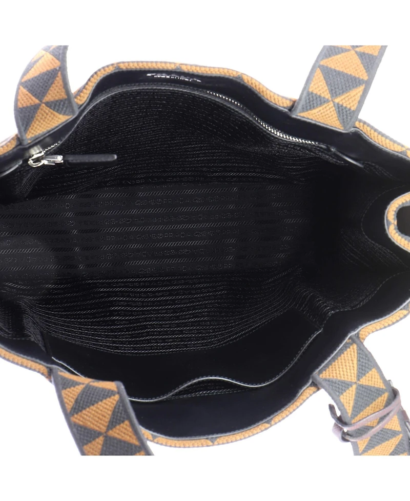 Pre-Owned Prada Symbole Shopper Tote Jacquard