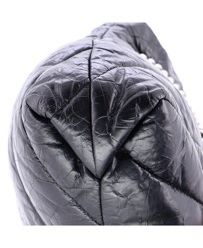 Pre-Owned Balenciaga Xs Crush Chain Tote Quilted Crushed Calfskin