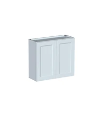 Boyel Living W33" Dove Wall Cabinet with Full Overlay Hdf Door for Custom Kitchen or Bathroom