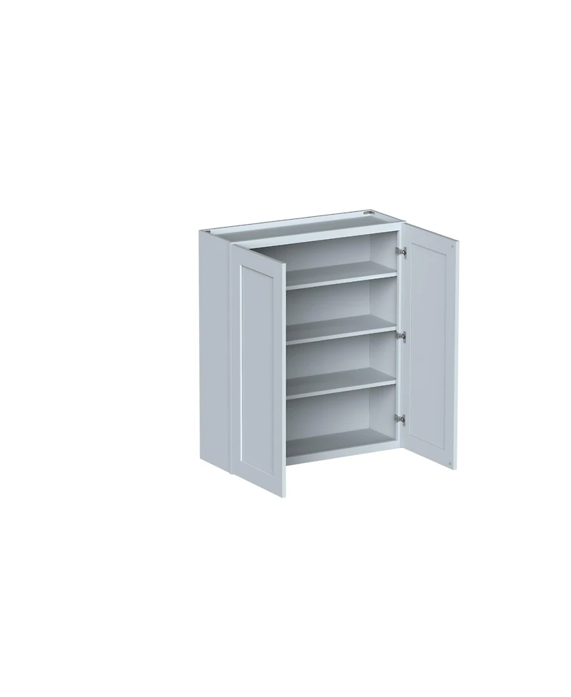 Boyel Living W36" Dove Wall Cabinet with Full Overlay Hdf Door for Custom Kitchen or Bathroom